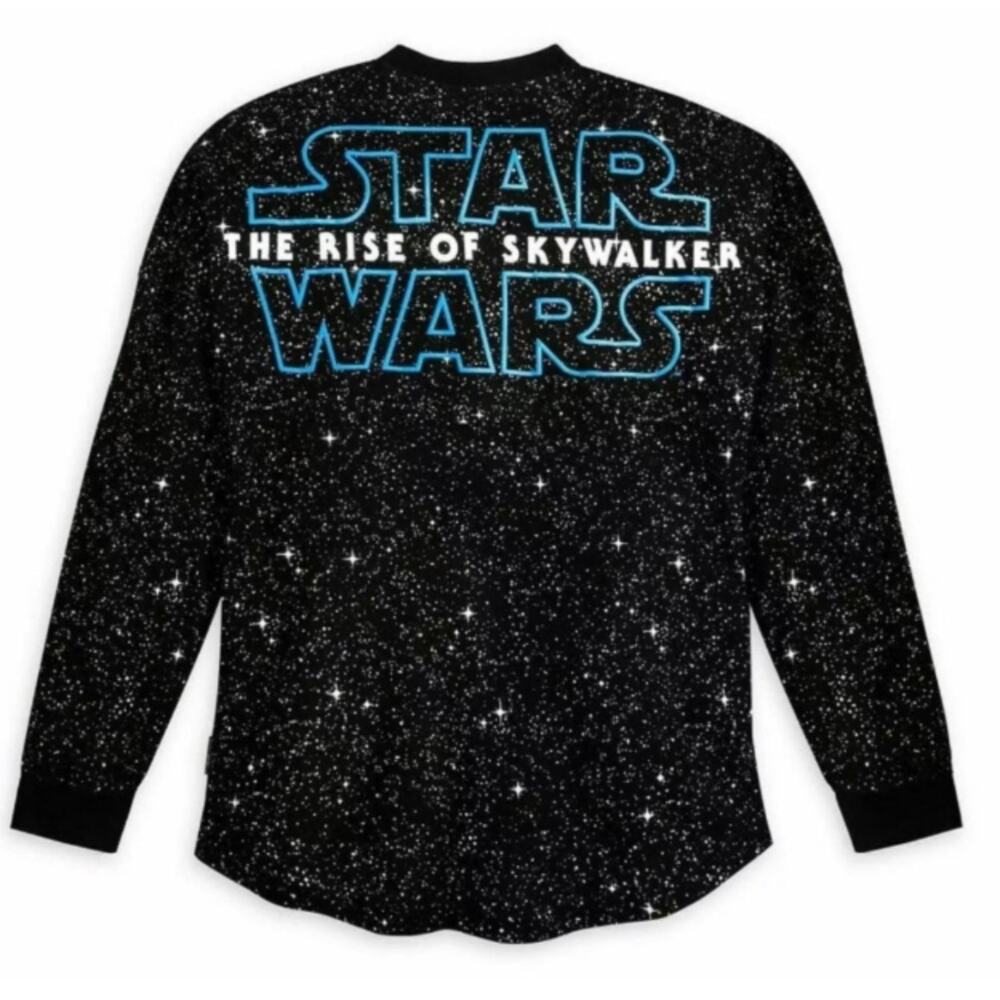 Disney Rise of Skywalker Spirit Jersey Womens Medium Black Longsleeve Graphic